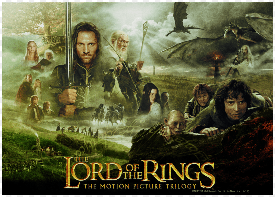 Lord Of The Rings Movie Poster, Publication, Person, Book, Head Png Image
