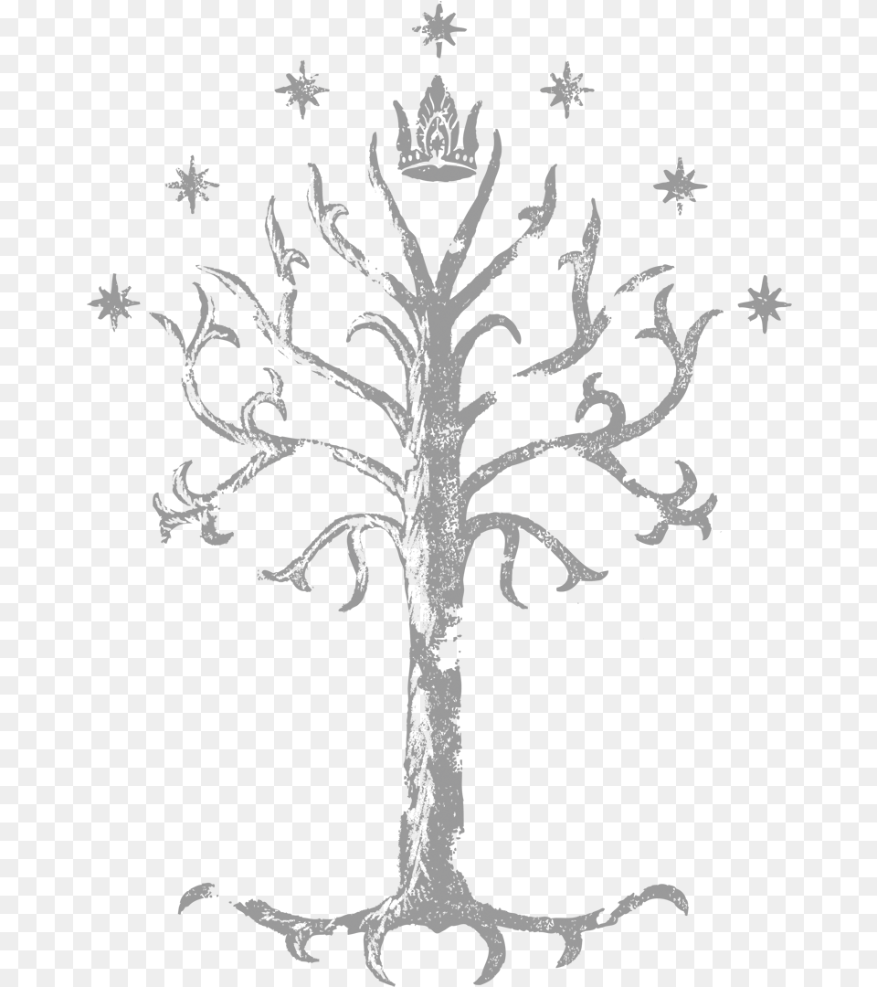 Lord Of The Rings Tree Of Gondor Youth Hoodie Lord Of The Rings Poster Gondor Tree, Accessories, Stencil, Jewelry, Person Free Png Download