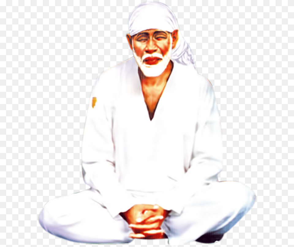 Lord Sai Baba Dyana Images Transparent Background Hd Sai Baba, Adult, Body Part, Person, Finger Png Image