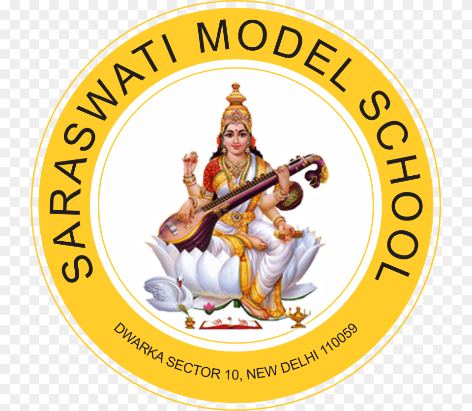 Lord Saraswati Logo Saraswati Logo Goddess Saraswati Poster 11 X 9 Inches Unframed, Adult, Bride, Female, Person Png