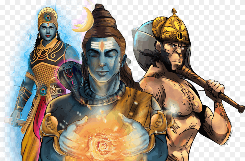 Lord Shiva And Hanuman Religion, Adult, Person, Female, Woman Free Transparent Png