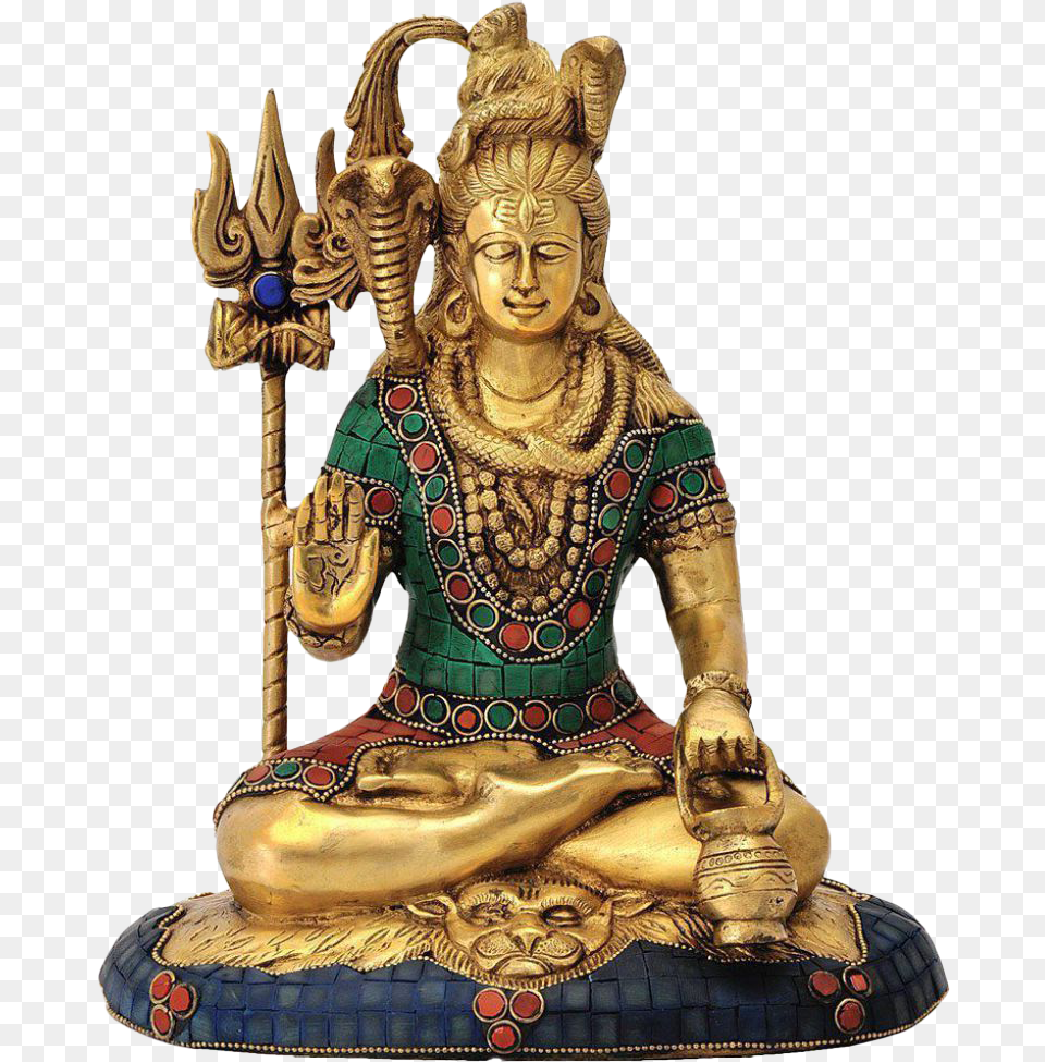 Lord Shiva Statue In Brass, Bronze, Adult, Female, Person Png Image