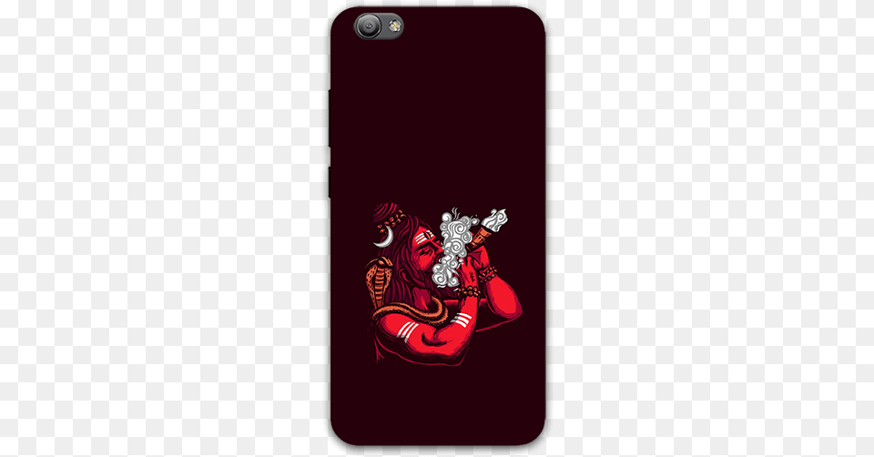 Lord Shiva With Chilam Vivo V5 Mobile Back Case Smartphone, Maroon, Electronics, Phone, Mobile Phone Free Png