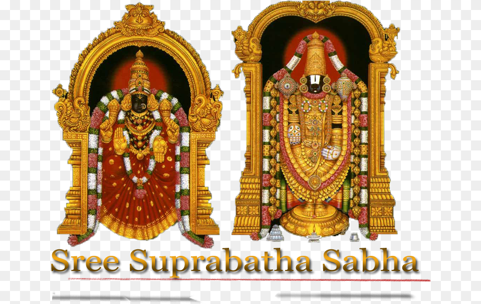 Lord Srinivasa Lord Venkateswara And Padmavathi, Church, Altar, Architecture, Prayer Free Png