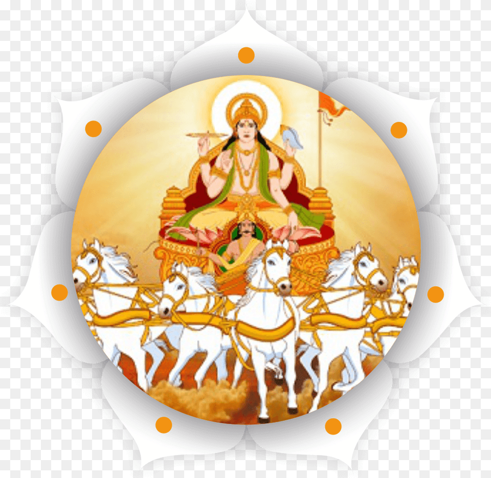Lord Suryanarayana Hd Seven Horses Of Sun, Adult, Wedding, Person, Woman Free Png Download