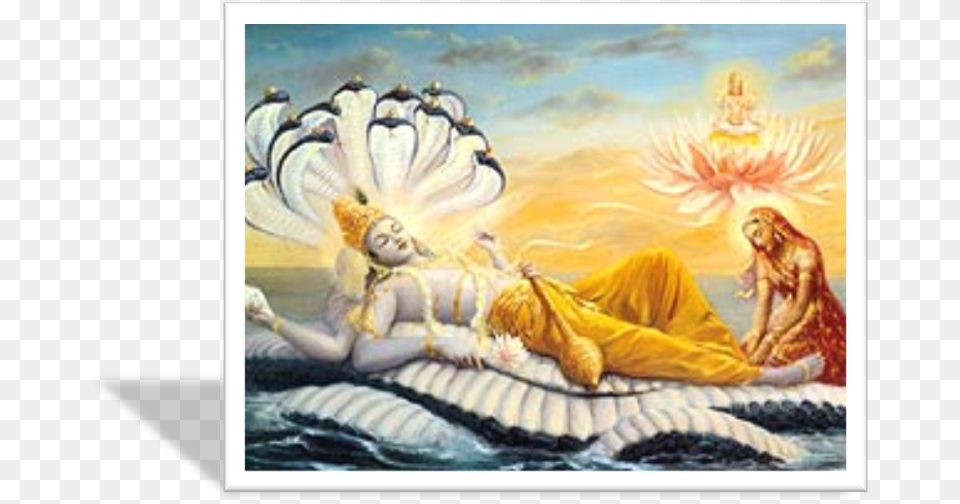 Lord Vishnu Yoga Nidra, Art, Painting, Adult, Female Png