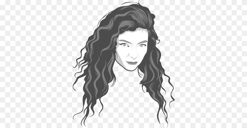 Lorde Queen B Caricate Of Lorde By Thecartoonist Illustration, Adult, Portrait, Photography, Person Png