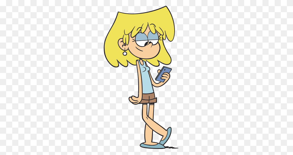 Lori Loud Looking At Her Phone, Cartoon, Baby, Person, Face Free Png Download