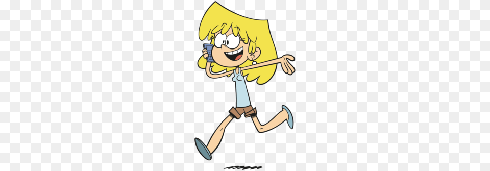 Lori Loud Running With Her Phone, Cartoon Png Image