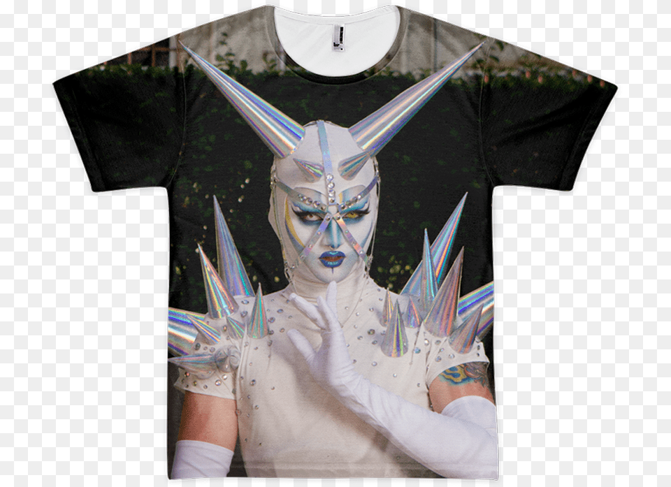 Loris Drag Queen Sublimated T Shirt Drag Queen, Clothing, T-shirt, Person, Face Free Png Download