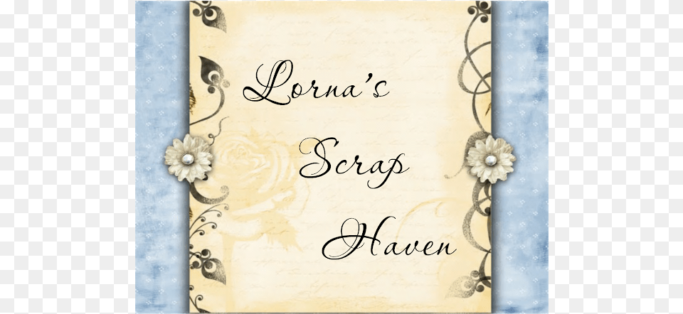 Lorna S Scrap Haven Cream Background With Flower, Text, Envelope, Greeting Card, Mail Free Png