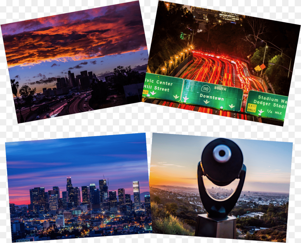 Los Angeles 102 Notecards Collage, Art, City, Lighting, Metropolis Free Png Download