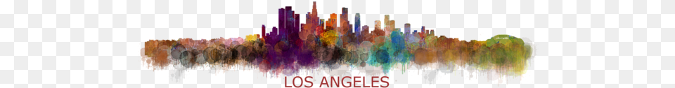 Los Angeles City Skyline Los Angeles, Art, Graphics, Modern Art, Fireworks Free Transparent Png