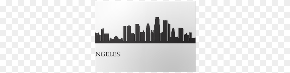 Los Angeles City Skyline Silhouette Background Poster Buildings Black And White Clipart, Metropolis, Urban, Architecture, Building Png