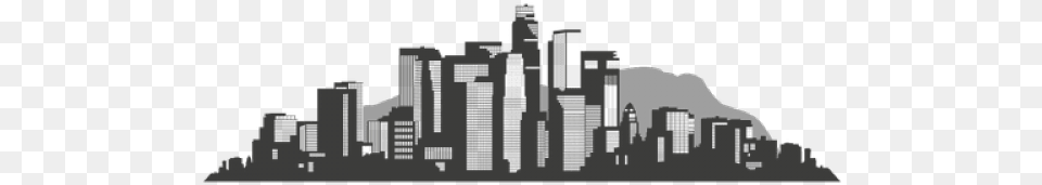 Los Angeles Clipart Silhouette Los Angeles Skyline, City, Architecture, Building, Factory Png Image