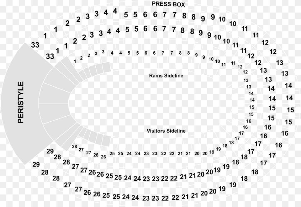 Los Angeles Coliseum Section 19h Row, Cad Diagram, Diagram Free Png Download