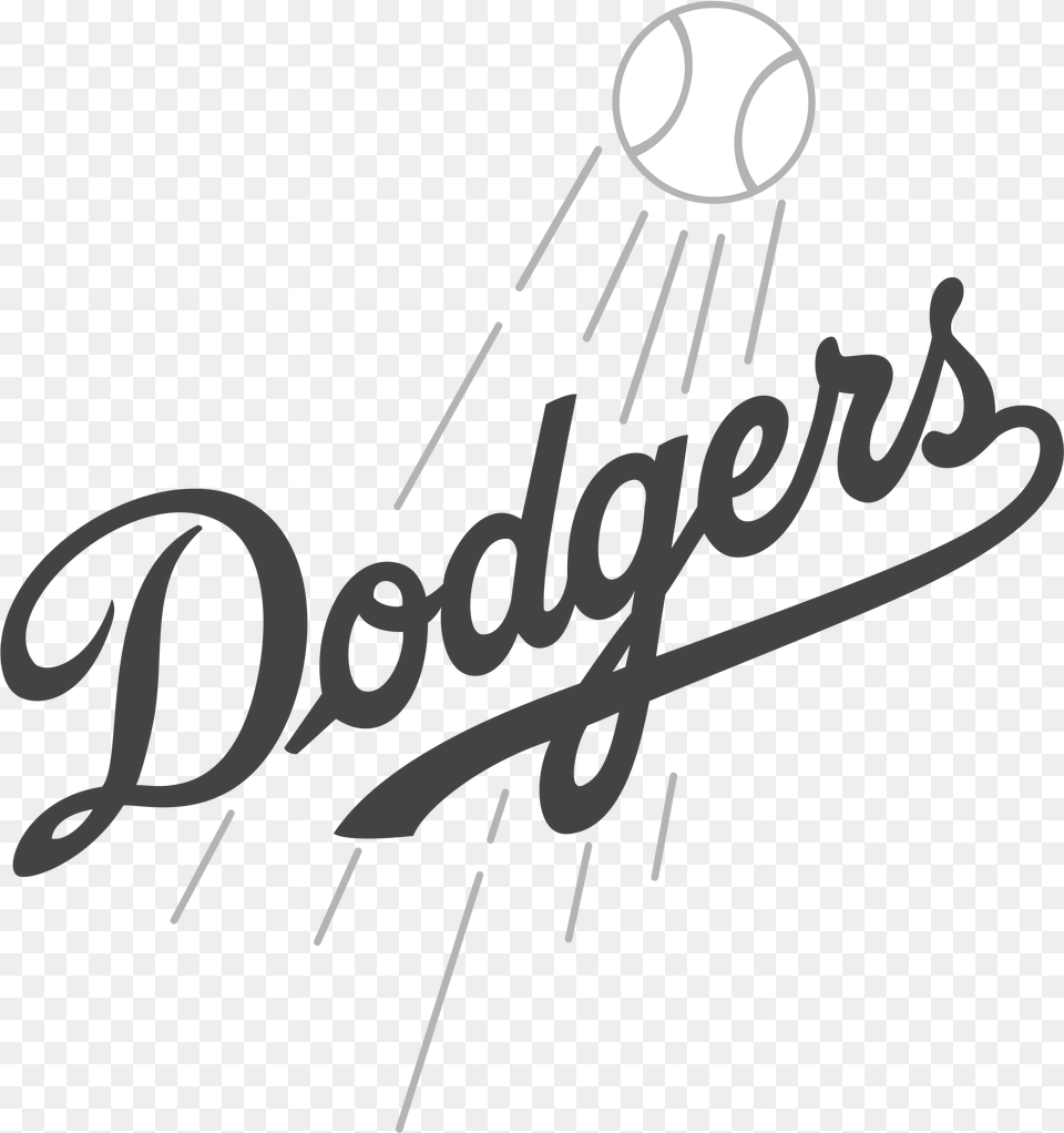 Los Angeles Dodgers Logo Black And White Angeles Dodgers, Lighting, Text Free Transparent Png