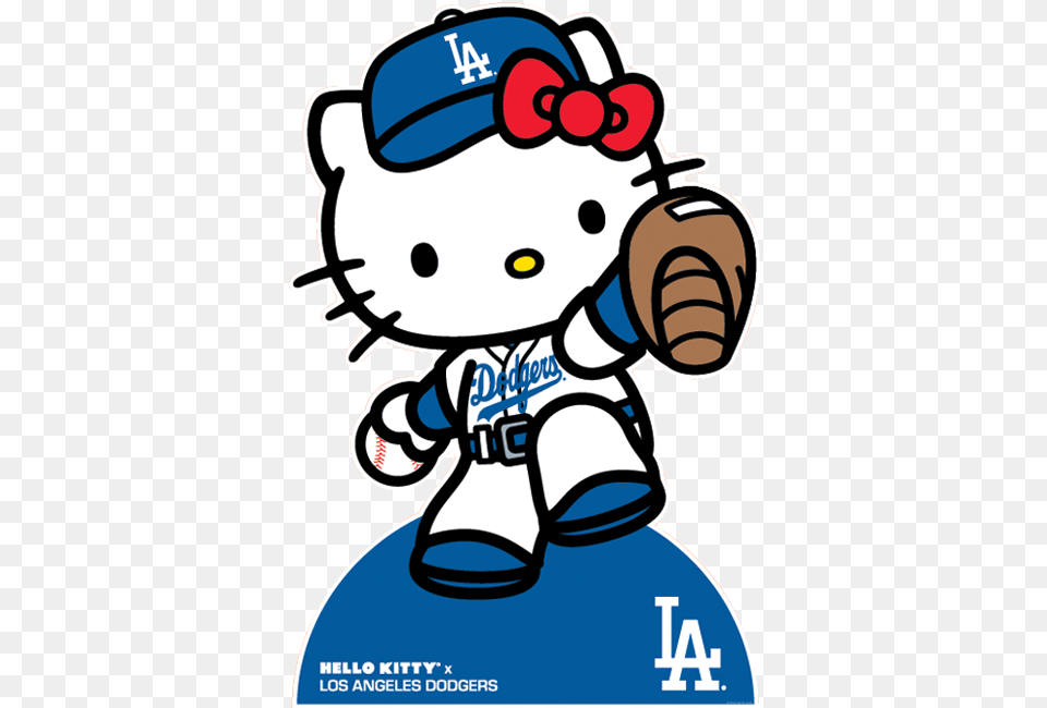 Los Angeles Dodgers On La Dodgers Logo Hello Kitty, Advertisement, Ammunition, Grenade, Weapon Free Png
