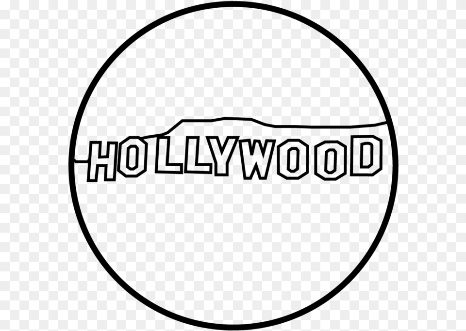 Los Angeles Hollywood Icon, Gray Png