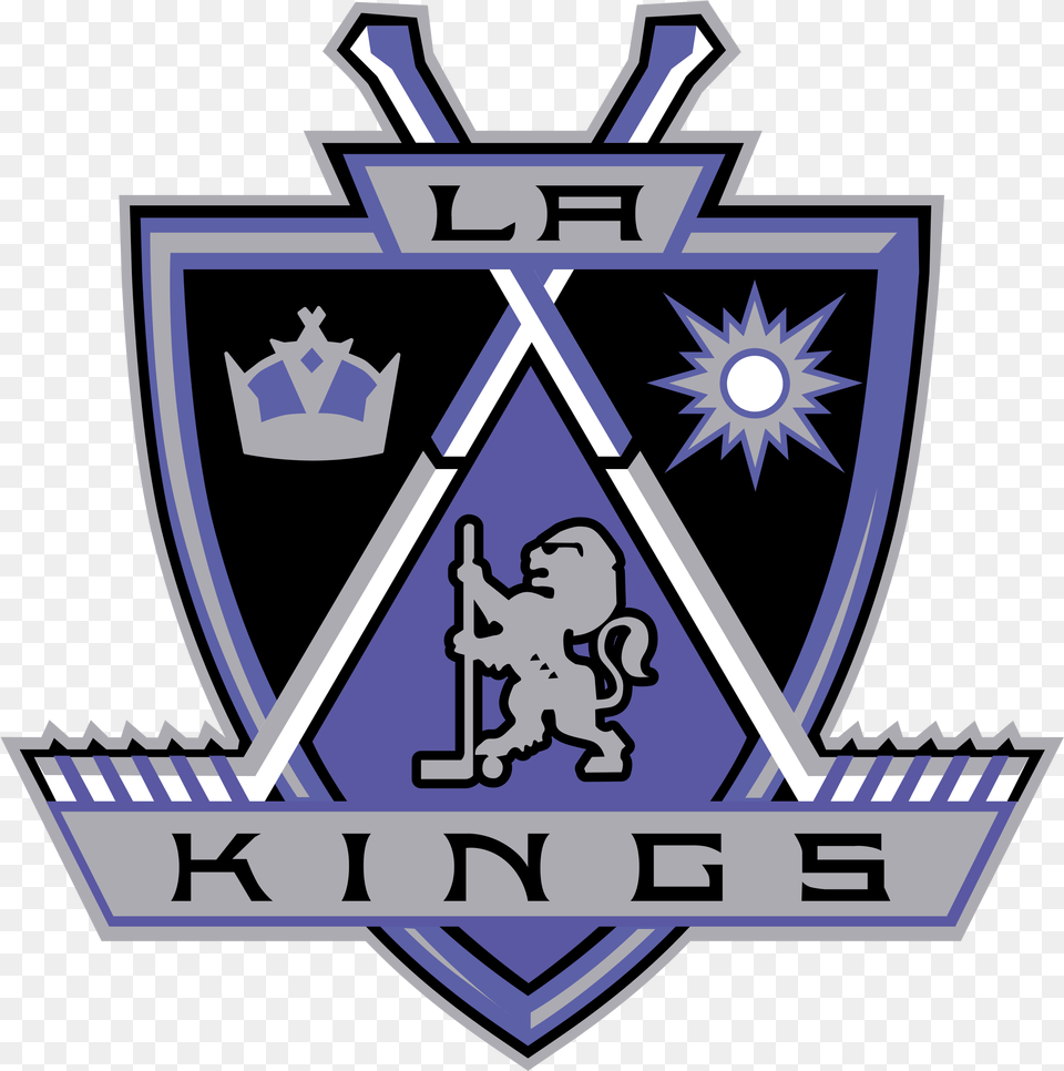Los Angeles Kings Logo La Kings Purple Logo, Emblem, Symbol, Badge, Baby Png