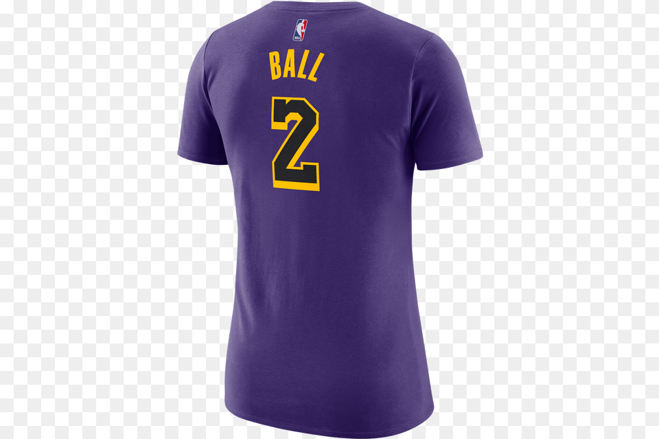 Los Angeles Lakers City Edition Women39s Lonzo Ball Lonzo Ball, Clothing, Shirt, T-shirt, Jersey Free Transparent Png