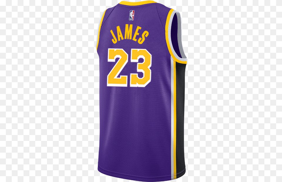 Los Angeles Lakers Lebron James 2018 19 Statement Edition 2018 Lakers Away Jersey, Clothing, Shirt, Person Png Image