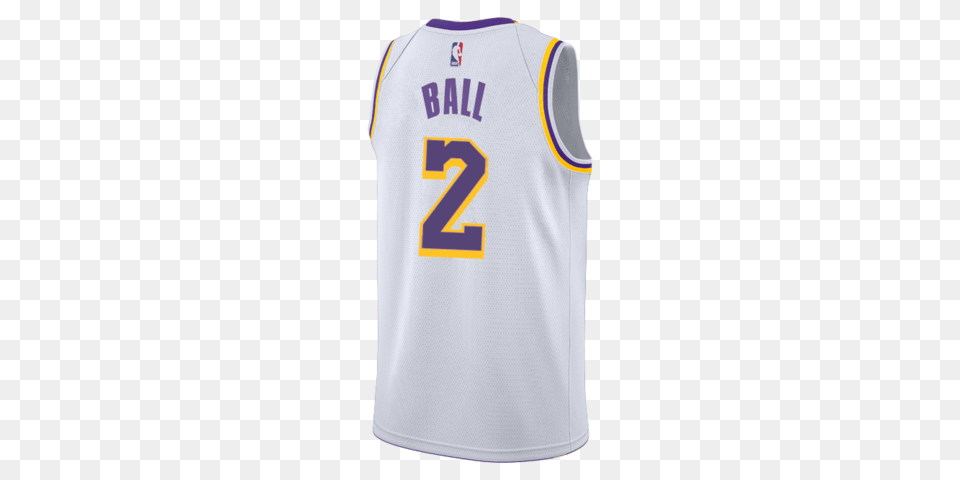 Los Angeles Lakers Lonzo Ball 2018 19 Association Edition Swingman, Clothing, Shirt, Jersey Free Png