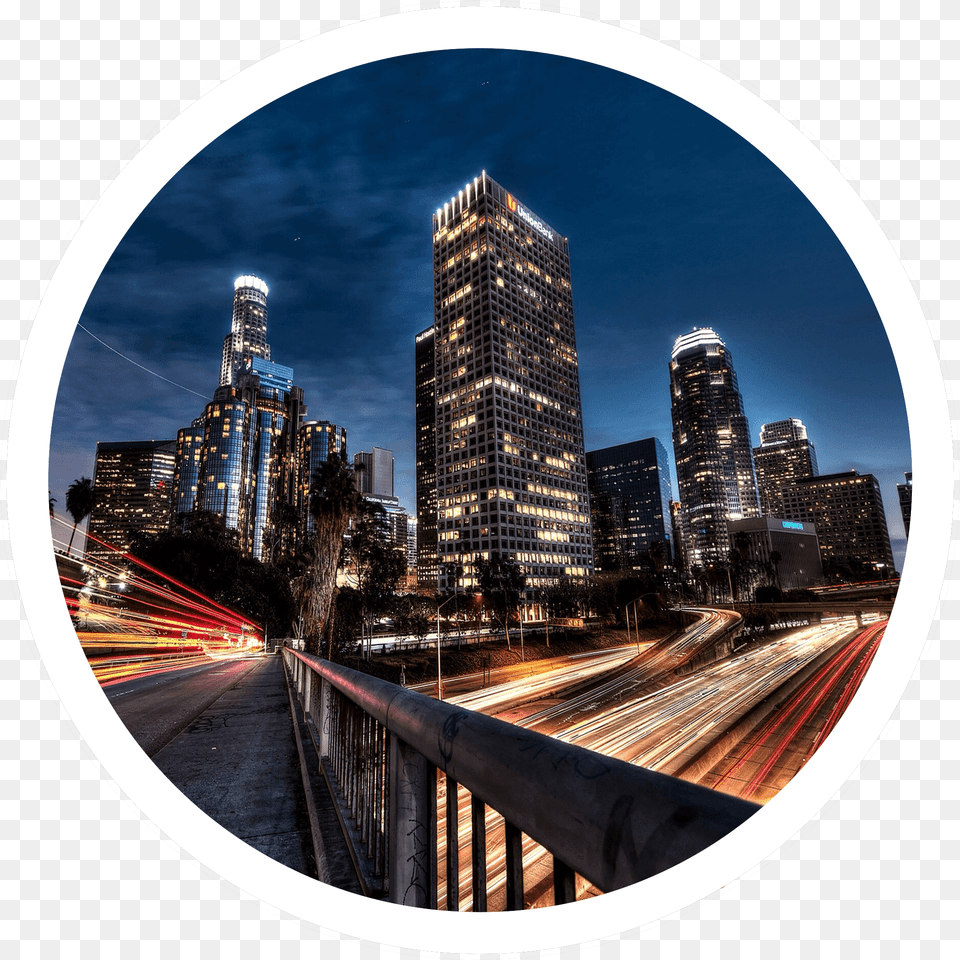 Los Angeles Long Exposure, Architecture, Road, Photography, Office Building Free Png