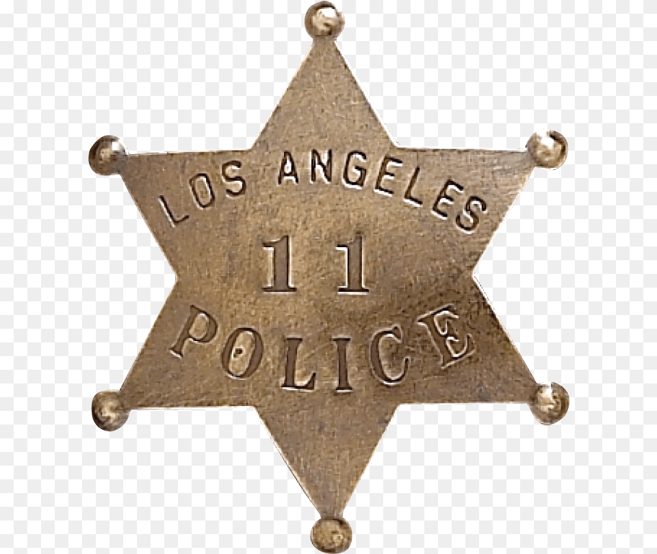 Los Angeles Police Badge Sheriff Star, Logo, Symbol, Bronze Free Png