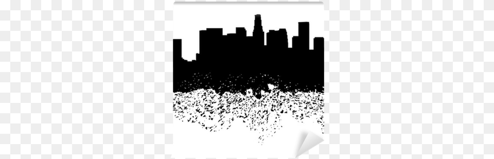 Los Angeles Skyline Grunge Silhouette Illustration Los Angeles Skyline With Perspective T Pillow Case, Art, Paper Png