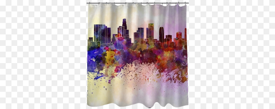 Los Angeles Skyline In Watercolor Background Shower Blank Paper For Drawing Blank Journals To Write In, Canvas, Art, Modern Art, Purple Free Transparent Png