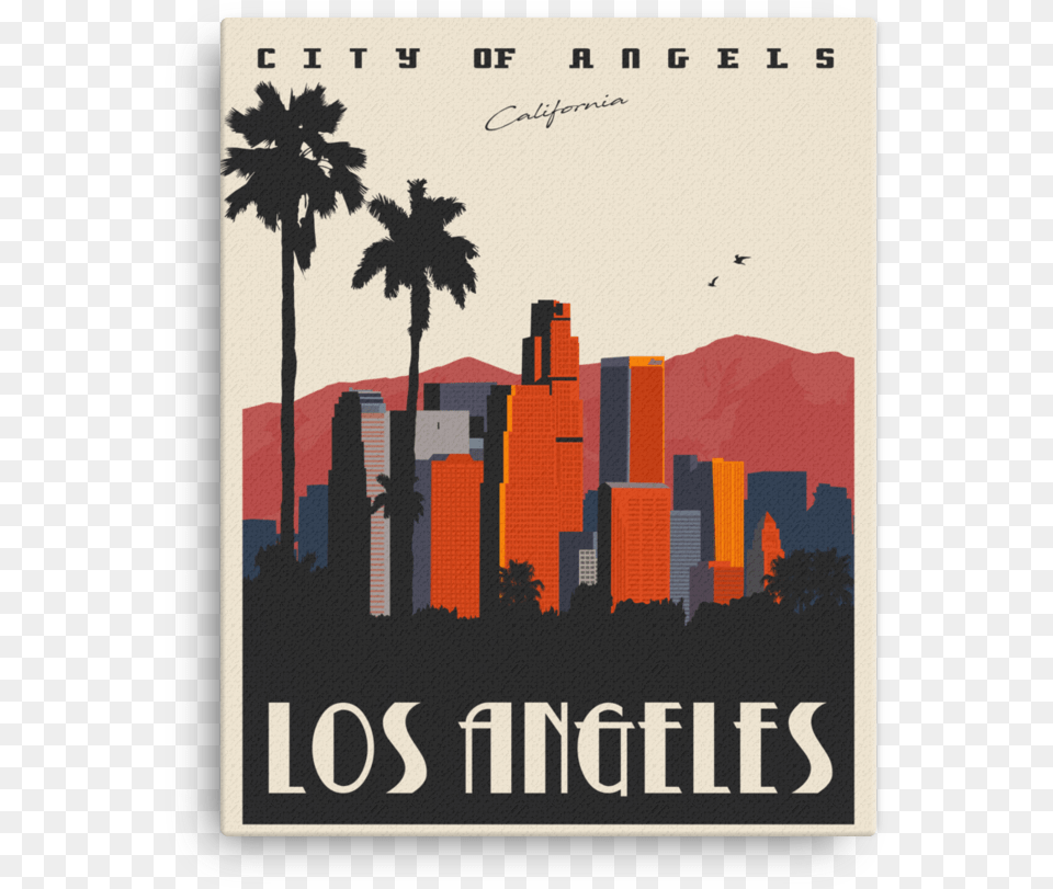 Los Angeles Travel Poster, Tree, Plant, Palm Tree, City Png