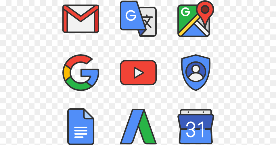 Los Iconos De Google, Text Png Image