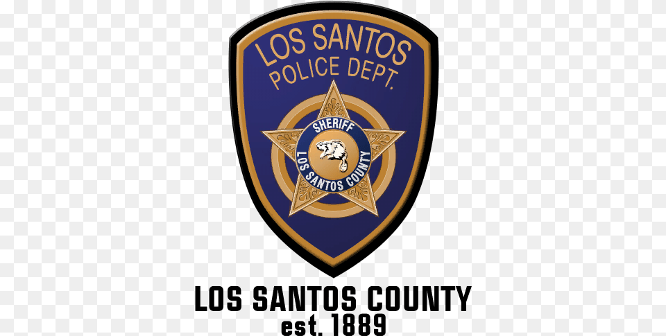 Los Santos Logo Police Los Santos, Badge, Symbol, Disk Free Png