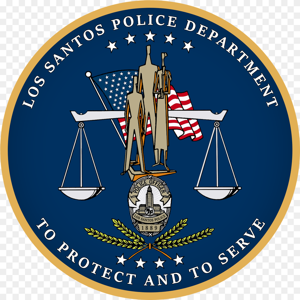 Los Santos Police Department Government U0026 Leo Gta World Angeles Police Department, Emblem, Symbol, Logo, Coin Free Transparent Png