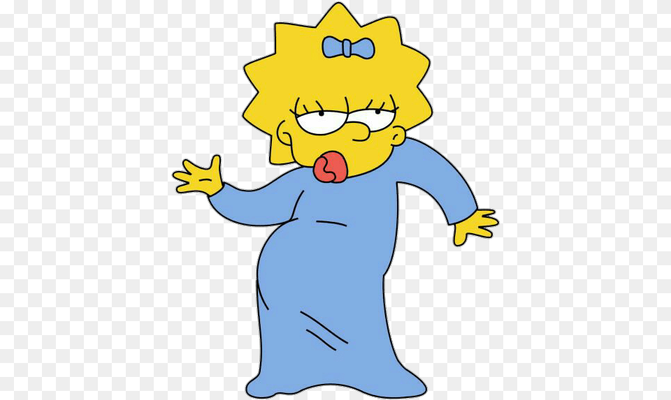 Los Simpsons Maggie Simpson, Baby, Person, Cartoon, Face Free Png Download
