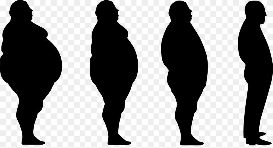 Lose Weight Progress Silhouette, Adult, Male, Man, Person Png