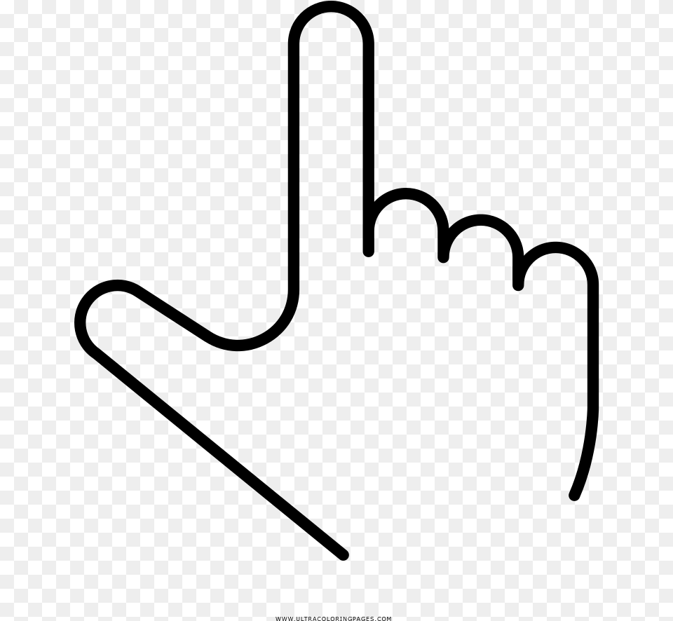 Loser Gesture Coloring Page, Gray Free Png
