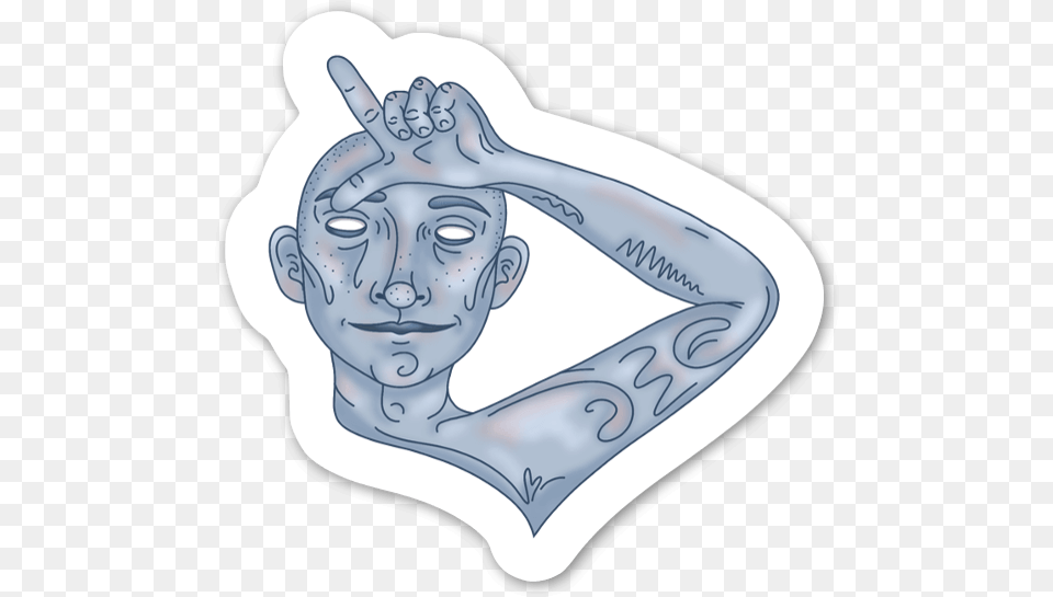 Loser Stickerapp Illustration, Art, Tattoo, Skin, Person Free Transparent Png