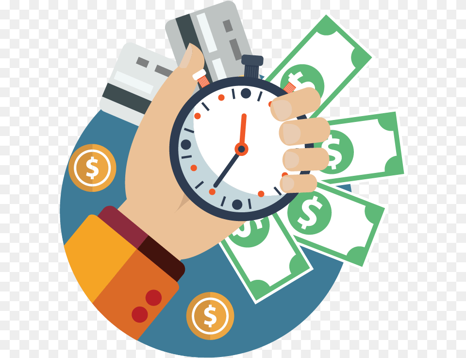 Losing Money Time Is Money Clipart, Dynamite, Weapon, Analog Clock, Clock Free Png Download