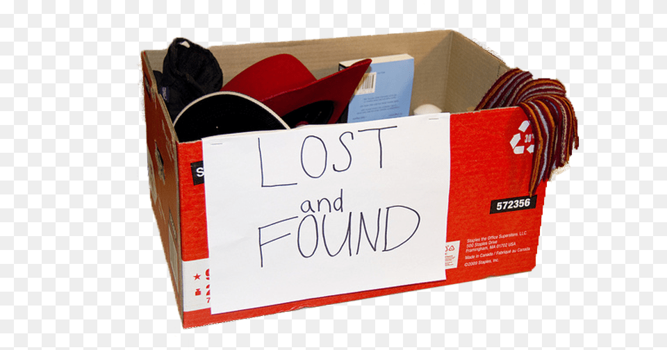 Lost And Found Lost Amp Found Box Items, Cardboard, Carton, Cap, Clothing Png Image