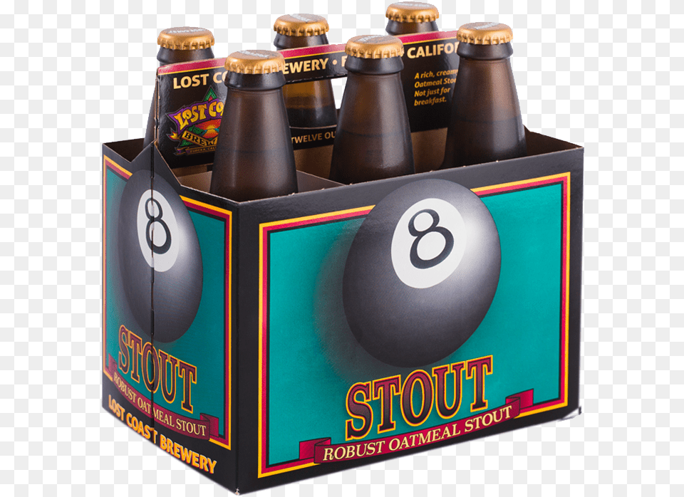 Lost Coast Eight Ball Stout Guinness, Alcohol, Beer, Beer Bottle, Beverage Free Transparent Png