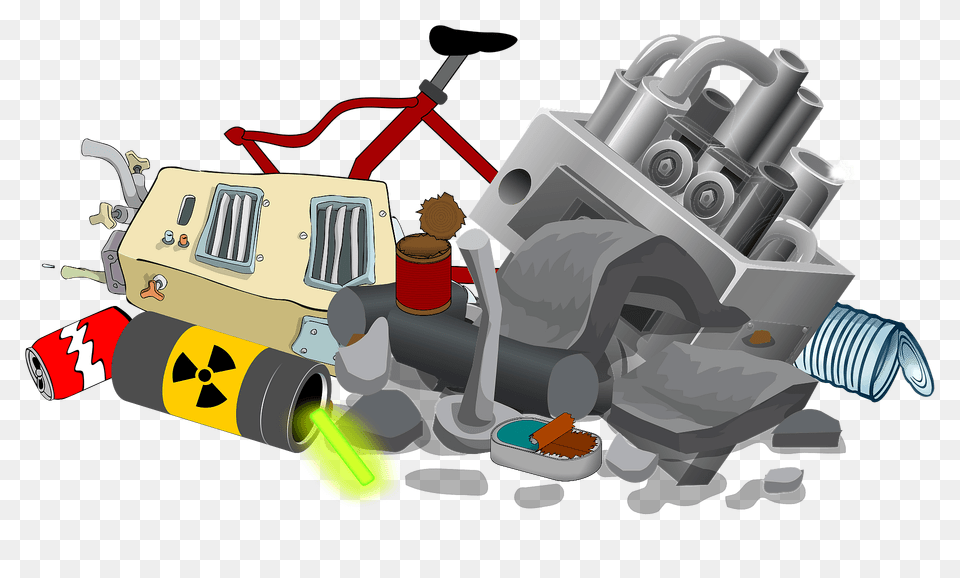 Lost Radiation Source In Scrapmetal Clipart, Machine, Motor, Engine, Bulldozer Png Image