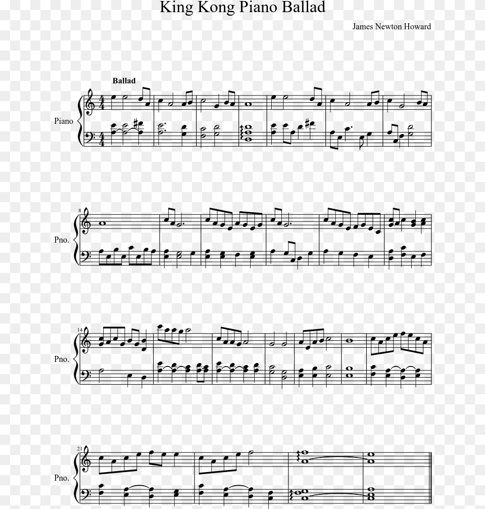 Lost Woods Piano Sheet Music, Gray Free Transparent Png