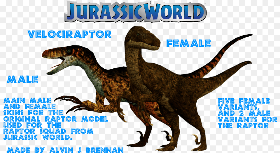 Lost World Jurassic Park Female Raptor, Animal, Dinosaur, Reptile, T-rex Free Png