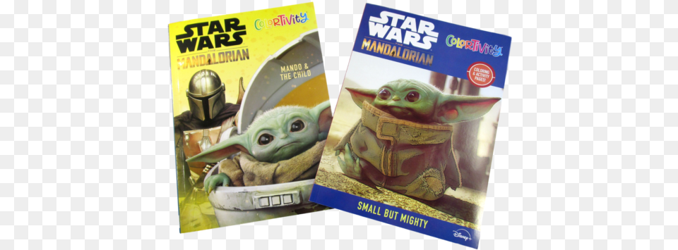 Lot Of 2 Star Wars Mandalorian Baby Yoda Coloring Activity Star Wars, Publication, Book, Person, Man Free Png