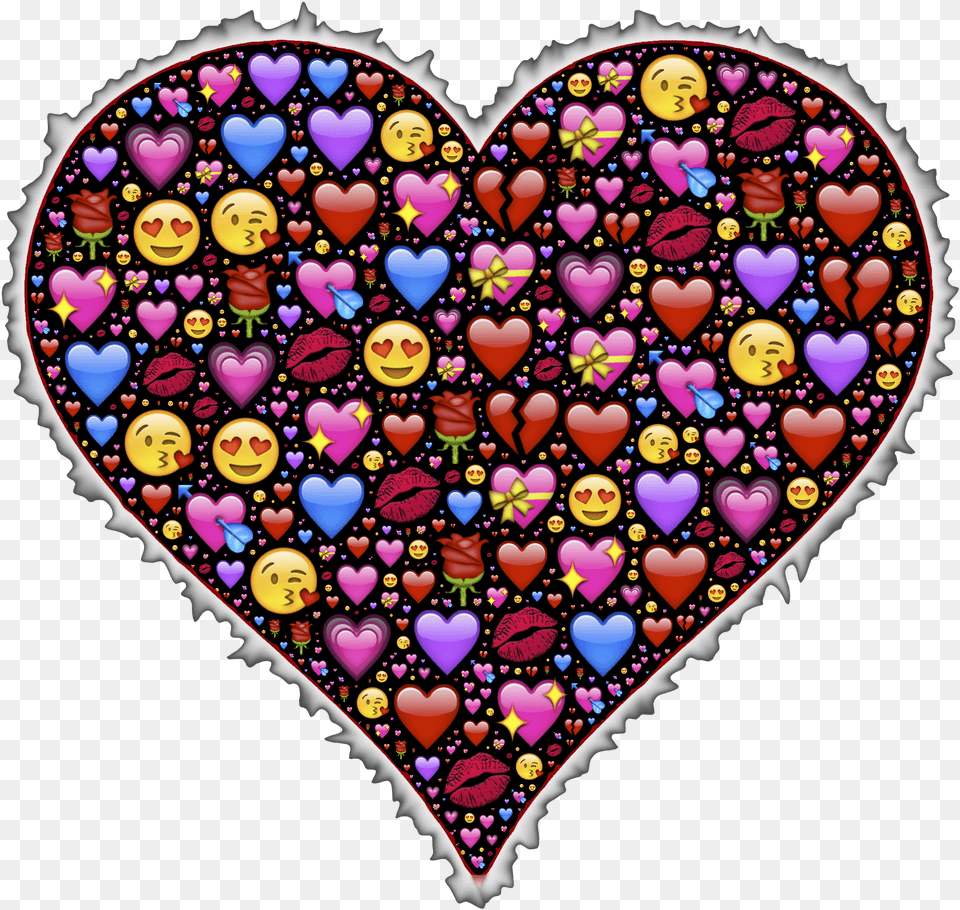 Lot Of Emojis Hearts, Heart, Pattern, Art Free Transparent Png