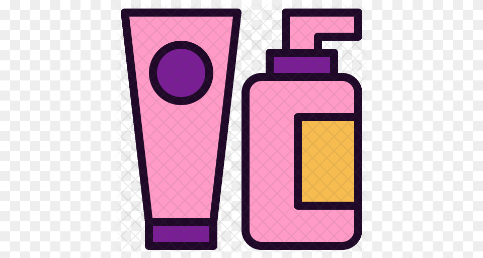 Lotion Icon Of Colored Outline Style Lotion Icon, Bottle, Purple Png Image