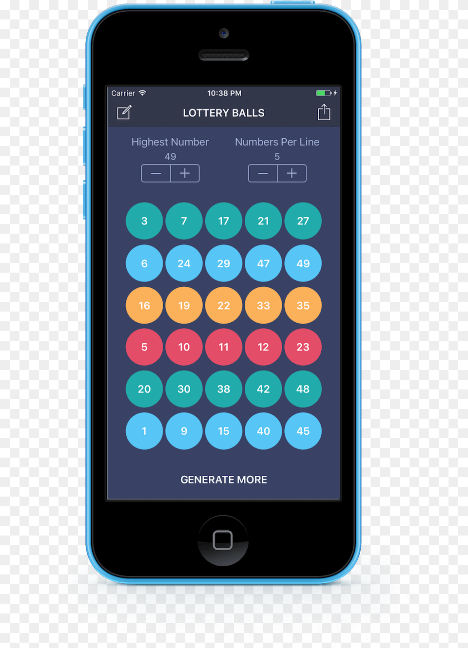 Lottery Balls Ios App Running On An Iphone Showing Calendrier De L39avent Bonne Maman, Electronics, Mobile Phone, Phone Free Png Download