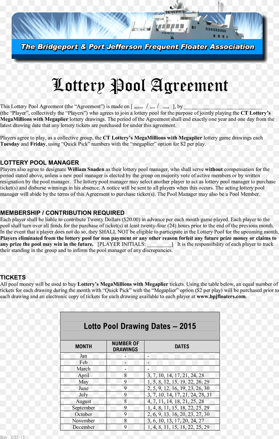 Lottery Ticket Pool Agreement Main Image Lottery Pool Agreement Template, Text, File Free Png